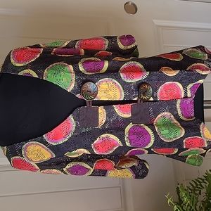 Kaktus Bright sheer multicolor Jacket true size small, please make offer!CUTE🥰